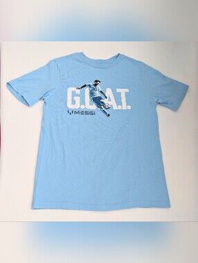 Unisex Kids' (Size 10/12) Soccer Lionel Messi G.O.A.T. Short Sleeve Tee/T-shirt